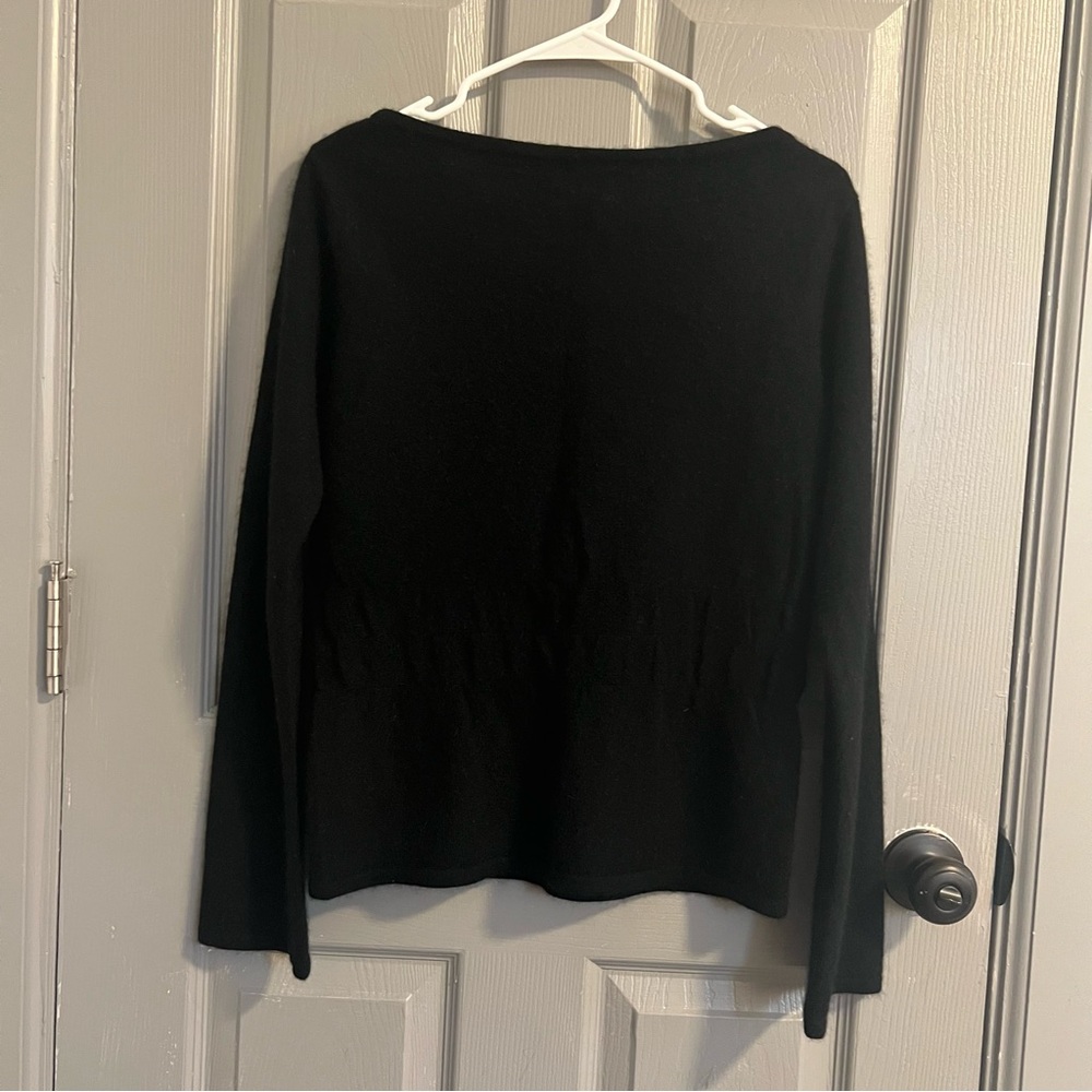 Sleeping on Snow Lambswool Angora Rabbit Hair Black Sweater - Picture 4 of 4